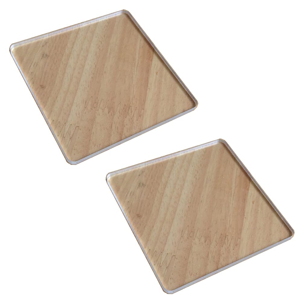 lasenersm 2 Pieces Square Acrylic Sheet Backing Board Clay Backing Board DIY Clay Tools Acrylic Clay Pressure Plate for Clay DIY Art Craft, 10 x 10cm, Clear