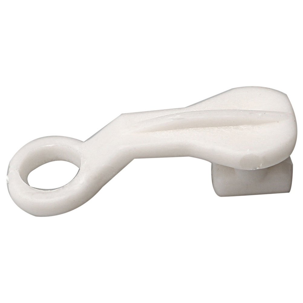 kuou 40 Pcs Curtain Glider Hooks, White Plastic Curtain Hook, Curtain