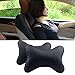 Hihey Cojín para Coche 2 Piezas Almohada para Cuello de Cuero de PU para Asiento de Coche Cojín para reposacabezas 25x17 cm Almohada para Cuello de Coche