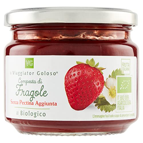 il Viaggiator Goloso Bio Composta di Fragole Bio senza Pectina Aggiunta, 270g