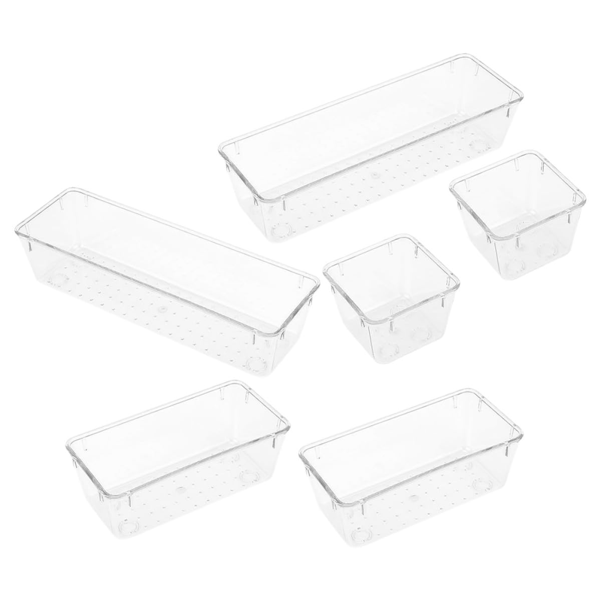 Organisateur de rangement multifonction Kichvoe, solution 6 pièces pour tiroir de bureau encombré