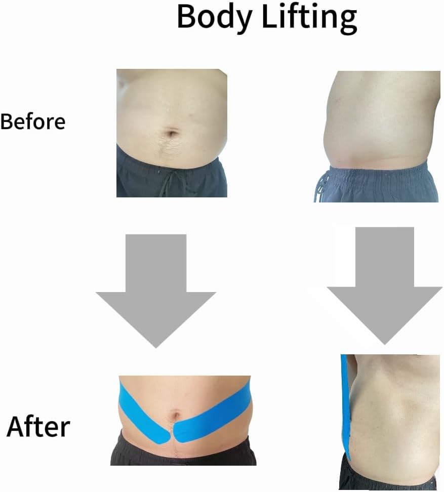 Pre Cut Elastic Tummy Tape for Belly Lifting Boob Lifting Backless Dresses Skin Protection