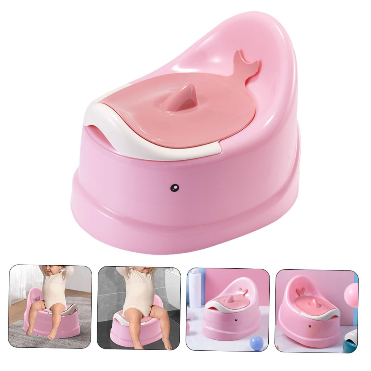 SHOWERORO Portable Boy Girl Training Potty Easy Clean Compact Design for Travel and Home Use Lightweight Boy Toilet Seat Training