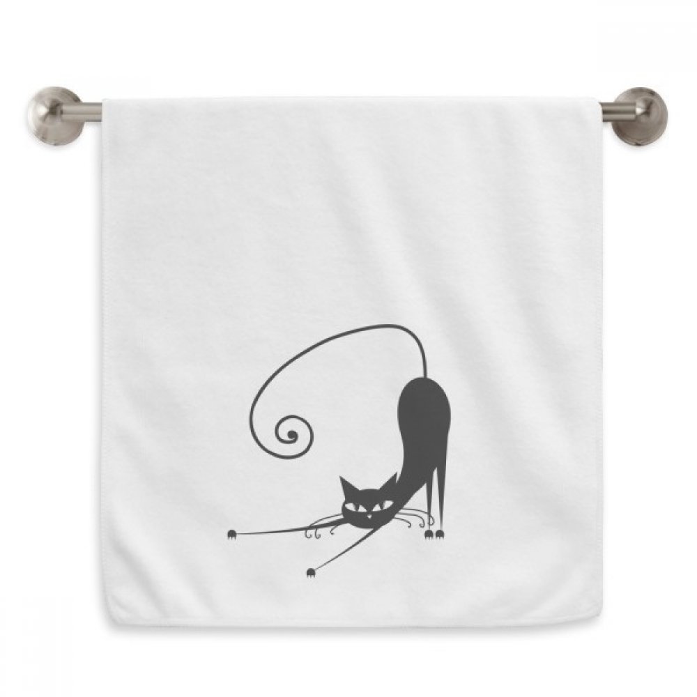 Serviette Halloween silhouette chat noir idée cadeau déco originale