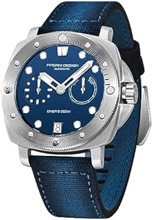 Pagani Design Automatische Herrenuhren Widerstandsfähiges Nylonarmband Wasserdrehbare Lünette Saphirglas Datumsanzeige