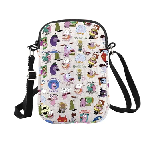 WCGXKO Cartoon Dog Inspired Crossbody Bag Creepy Stuff Gift for Cartoon Fans
