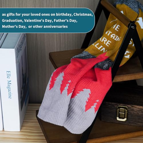 Image of ANOTION Funny Hiking Socks for Men & Women - Moisture Wicking Lightweight Compression Socks,Women Hiking Socks Summer