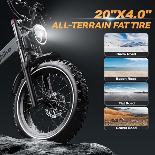 2000W/3000W Peak Motor Electric Bike for Adults, 48V/52V