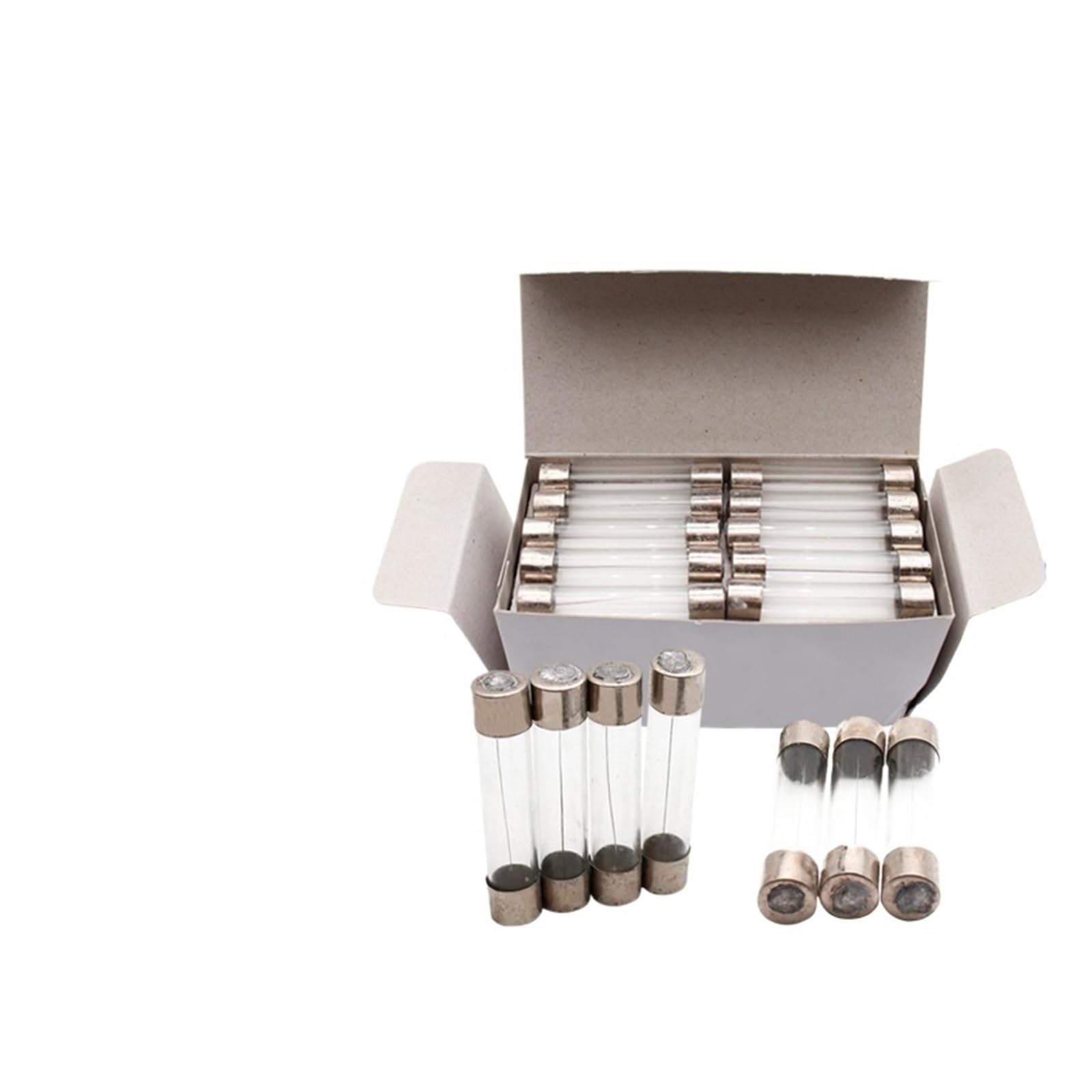 Fusible de vidrio 10x50mm R1 de 15A en caja de 10 unidades para repuestos