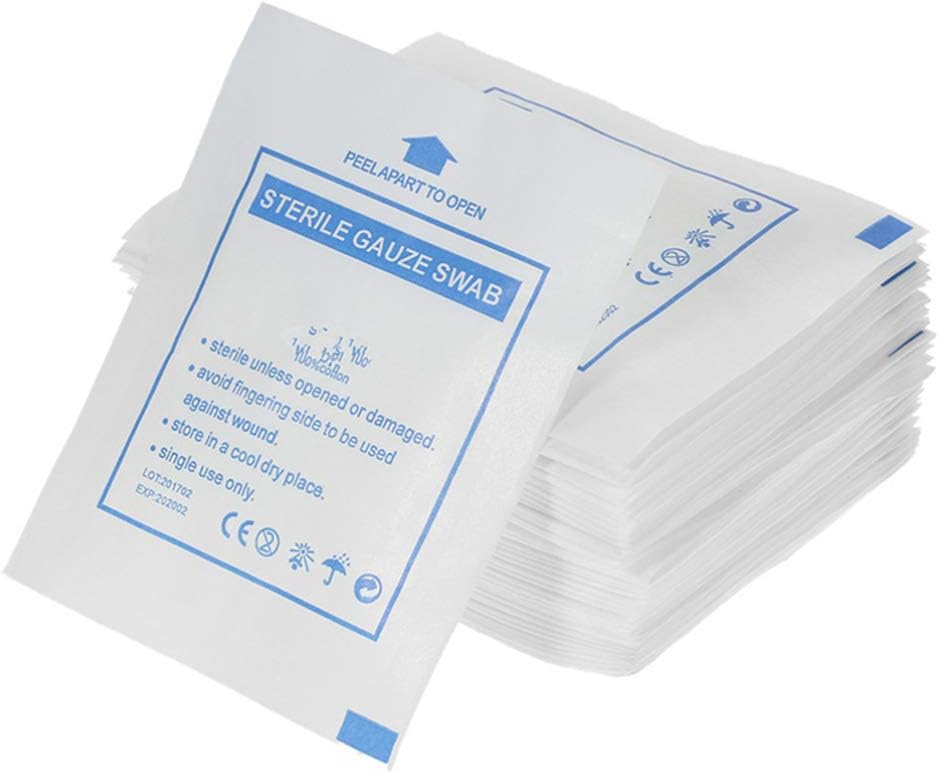 30pcs 5x5 Disposable Gauze Swabs Bleeding Stop Sterile Gauzes Absorbent Cotton Gauzes Pads Individual Package Wound Care Dressing Supplies