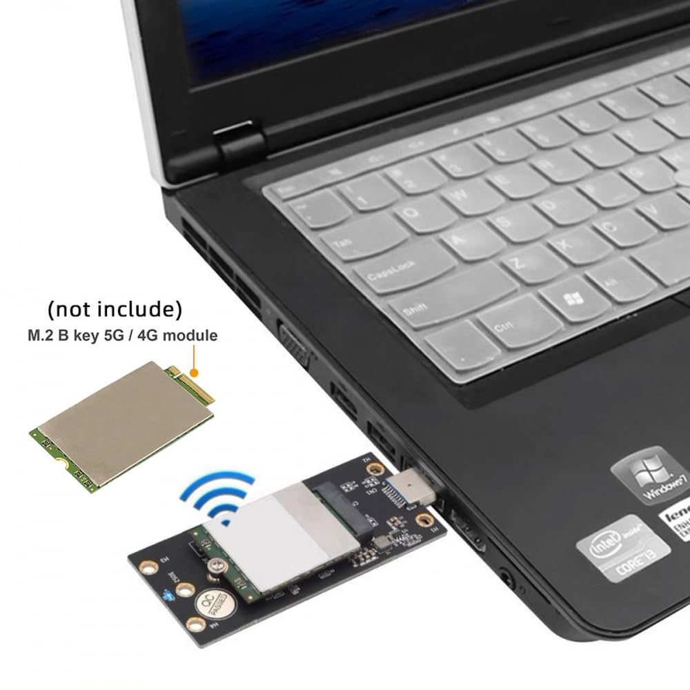 CY Adattatore NGFF M.2 Key-B WWAN a USB 3.0 Adattatore Riser Card con Slot SIM per 3G/4G/5G LTE Wireless Module Modem Card