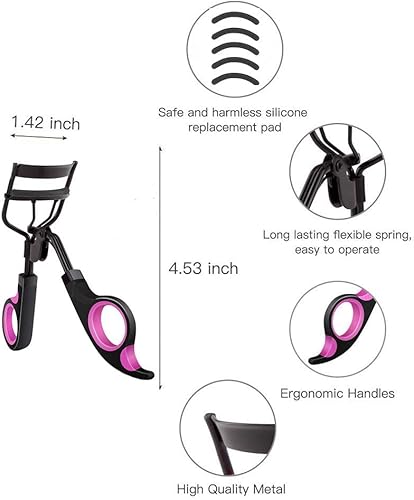 Miniatura 2 de Rizador de pestañas Best Eye Lash Curler Plus 5 almohadillas de repuesto adicionales de larga duración y aspecto natural, sin dolor, se adapta a