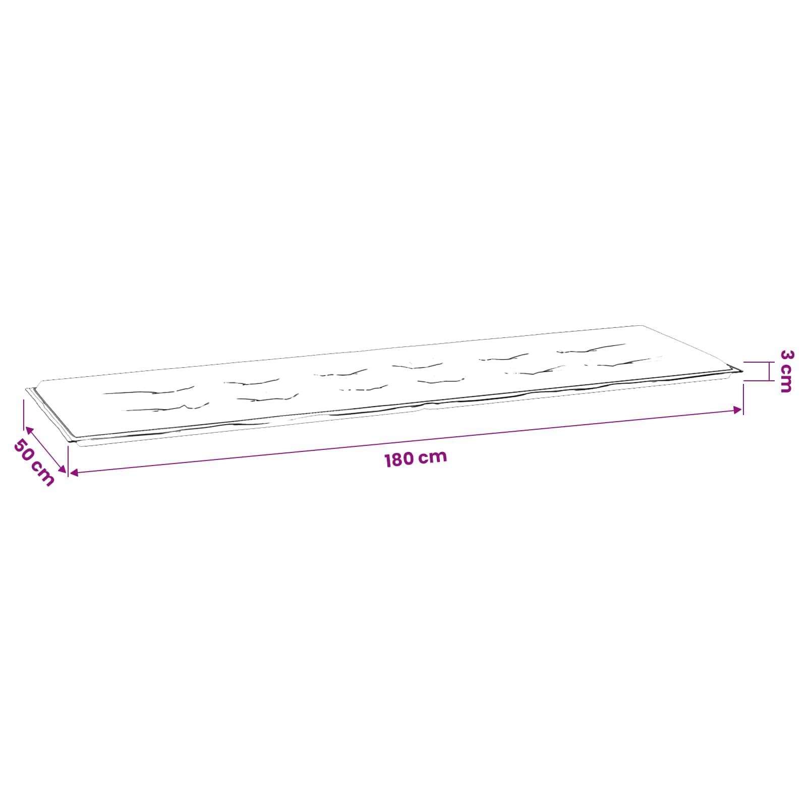 Poduszka na ławkę z tkaniny Oxford, wzór liści, 150 x 50 x 3 cm, z wypełnieniem z pianki poliuretanowej, ergonomiczna poduszka do siedzenia na ławkę, krzesło, do ogrodu, na balkon, taras