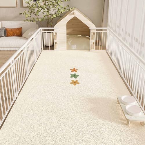 FEIMENGLIU ペットマット 撥水 犬用 猫用 滑り止め ペットシーツ 抗菌 消臭 ペット用床保護マット、60x120cm、80x160cm、120x180cm、160x200cm、大判 拭ける 防水マット 長方形 犬 カーペット下敷きマット、漏れ防