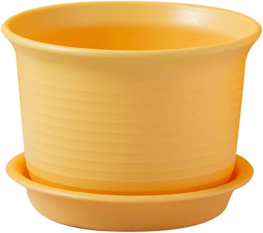 Heave Thicken Colorful Flowerpot Plant Pot Planter Flower Pot with Saucer for Garden