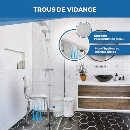 Siège de douche Marisma Mobiclinic contre les risques de chute