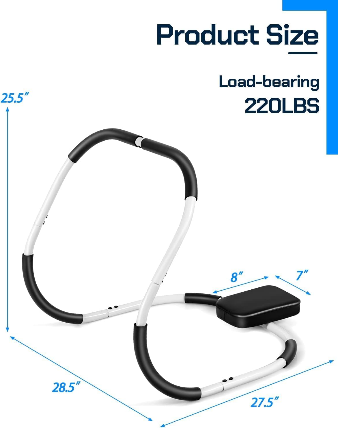 Ab Machine Exercise Equipment, Portable Sit up Machine for Core Strength, Study Ab Crunch Machine, Ab Roller for Abdominal Workout Exerciser & Trainer