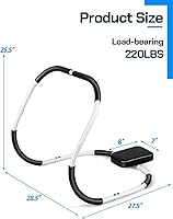 Vista 7 de Ab Machine Exercise Equipment, Portable Sit up Machine for Core Strength, Study Ab Crunch Machine, Ab Roller for Abdominal Workout Exerciser & Blanco