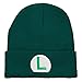 e4Hats.com Mario Luigi Wario Waluigi Embroidered Long Beanie - Dk Green OSFM