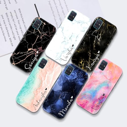 Image of COLORflow Back Cover Compatible with Samsung Galaxy A71 | Marble Colors Customized | Glossy Armoured Bumper with Camera Protection Back Cover Compatible with Samsung Galaxy A71