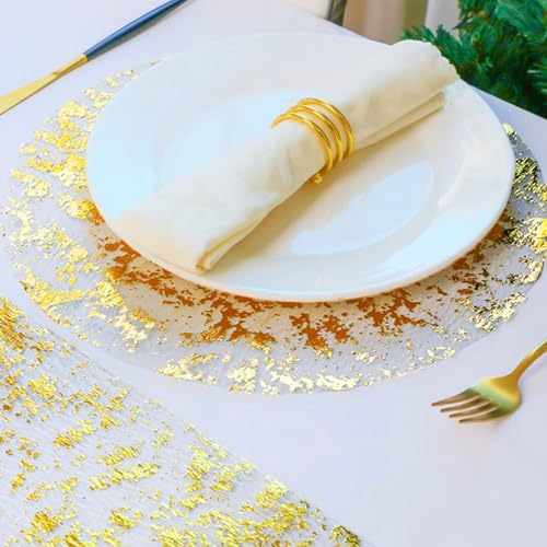 Set de table doré 33 cm de qualité supérieure pour réception élégante