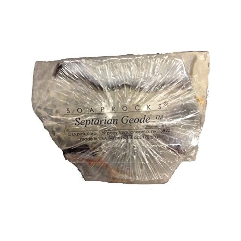 SoapRocks TS Pink Septarian Geode Soap that looks like a Rock ~ 6 oz. Gem Rocks Birthstone Jabón Gemstone Cover