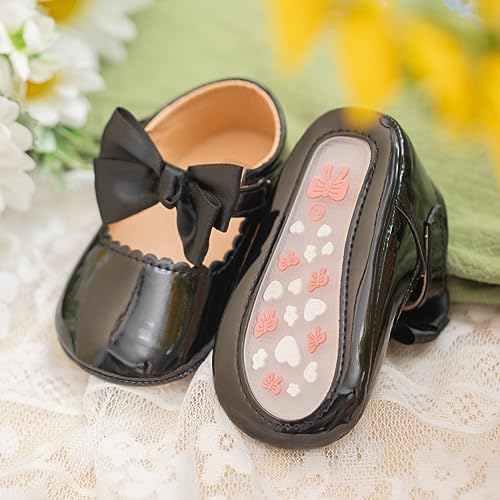 Image of Meckior Infant Baby Girl Sandals Soft Non-Slip Rubber Sole Handmade Princess Wedding Dress Shoes Toddler First Walkers
