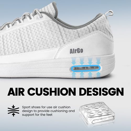 Image of Orthopedic Walking Diabetic Shoes Wide Toe Box Running Sneakers Lightweight Comfortable Shoes for Men and Women White