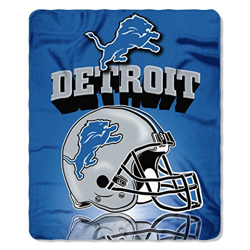 NFL Detroit Lions Gridiron Fleece Throw, 50-inches x 60-inches