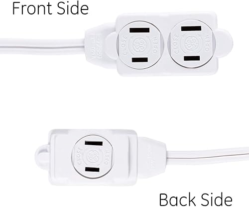 Miniatura 5 de GE - Cable de extensión, tira de alimentación, punta, calibre, tapas de toma de corriente de seguridad de giro a cierre, clasificación para