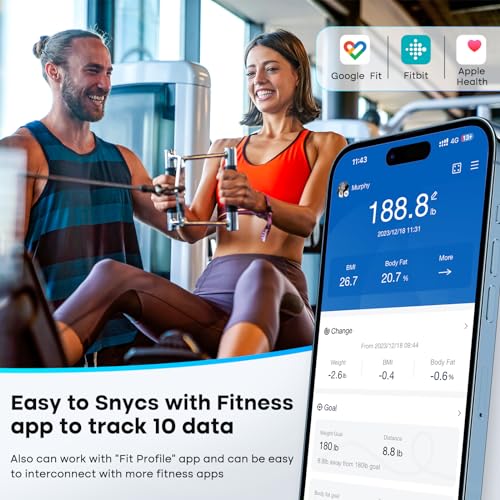 GE-Smart-Scale-for-Body-Fat-Weight-Scales-with-BMI-Muscle-Mass-Button-Function-500lbs-Digital-Bathroom-Scales-Body-Composition-Monitor-118-Platform-Accurate-Weighing-Health-Analyzer