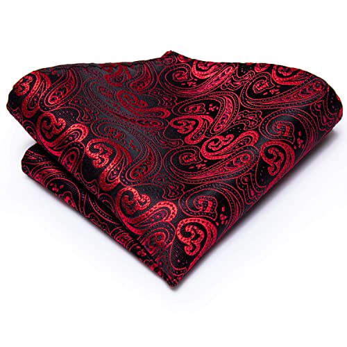 Image of Hi-Tie Father and Son Tie Set Striped Plaid Ties for Men and Boys Silk Necktie Pocket Square Set for Wedding Gifts