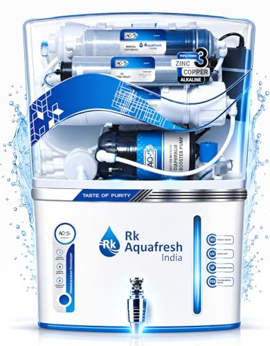 Image of Rk Aquafresh India Premium Alpha Premium Series(Ro+uv+uf+Alkaline+Zinc+Calcium+Tds Adjuster) High Tds 100Gpd Membrane Best For Home & Office Ro Water Purifier 1Year Warranty (White)