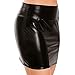 12shage Jupe en Cuir Synthétique pour Femme Fesses Minces Mini-Jupe Droite