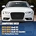 Auto Dynasty Front Grille Assembly RS5 Style Compatible with 2013-2016 Audi S5 A5 Quattro, with Emblem/License Plate Mount, Parking Sensor Holes, Glossy Black