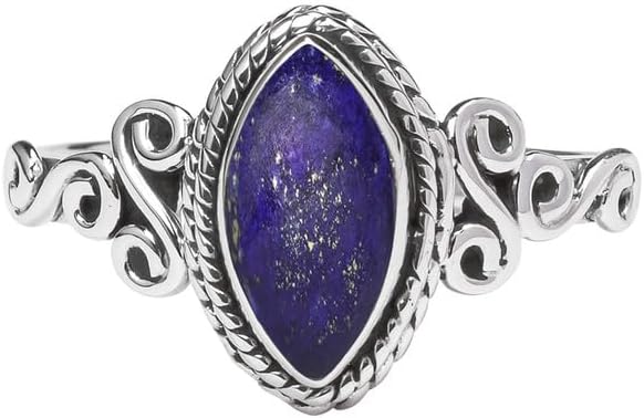 Gemstone Ring 925 Sterling Silver Statement Ring For Women and Girls Handmade Rings Natural Gemstone Ring Promise Ring For Christmas Gift For Her