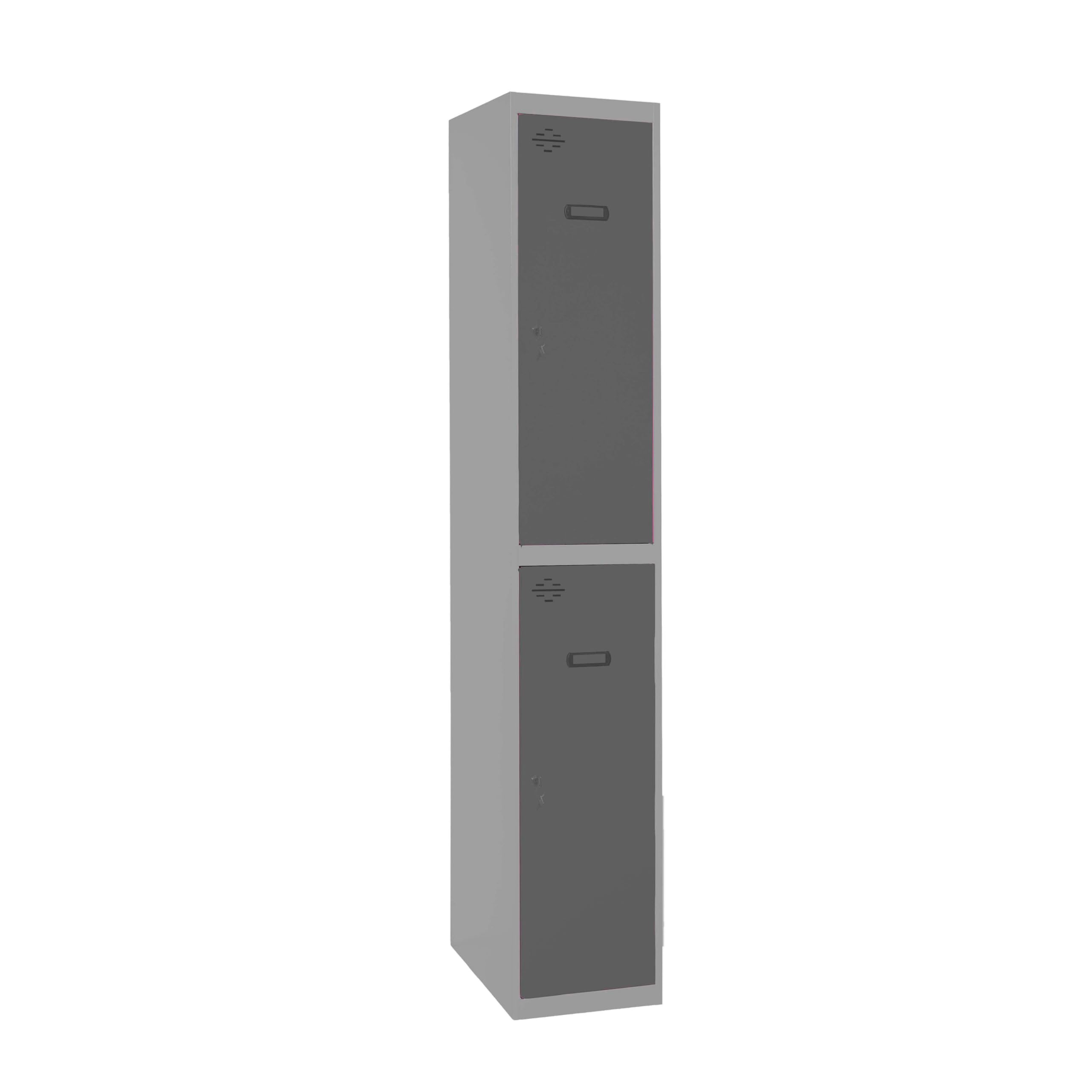 PROREGAL Armadietto AMEGO | AxLxP 180x40x50 cm | 2 scomparti | Modulo base | Grigio antracite | Spogliatoio