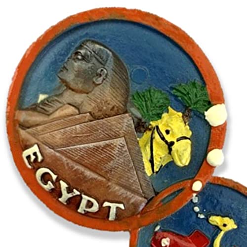 A-One Egyptian Pyramid Camel Egypt 3D City Refrigerator Sticker 1Pc+Pyramid And Sphinx Cloths Badge Patch 1Pc, Home Fridge Magnet, Marine Patch For Paints Cap Fabrics Tourist Souvenir C209+277 #TOP2