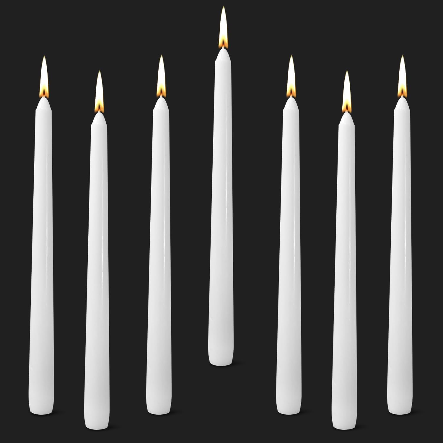 Candele Affusolate Per Cena - 20 Pezzi, Bianche, Non Profumate, Durata 6 Ore - Foto 10