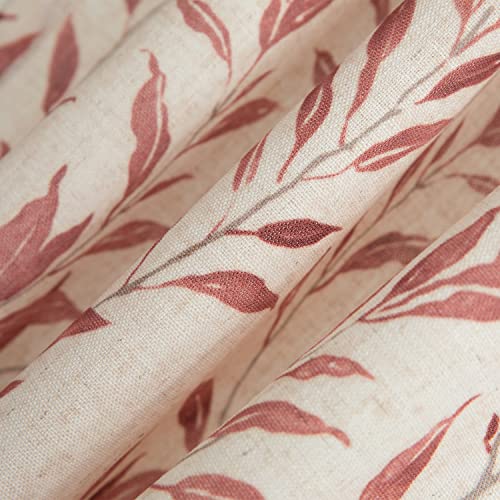 Image of VOGOL Red Sliding Glass Door Curtain, Rustic Style Curtains for Door Window with Rod Pocket at Top and Bottom, 1 Panels Decorative Drapery for Closet, 25x72 Inches