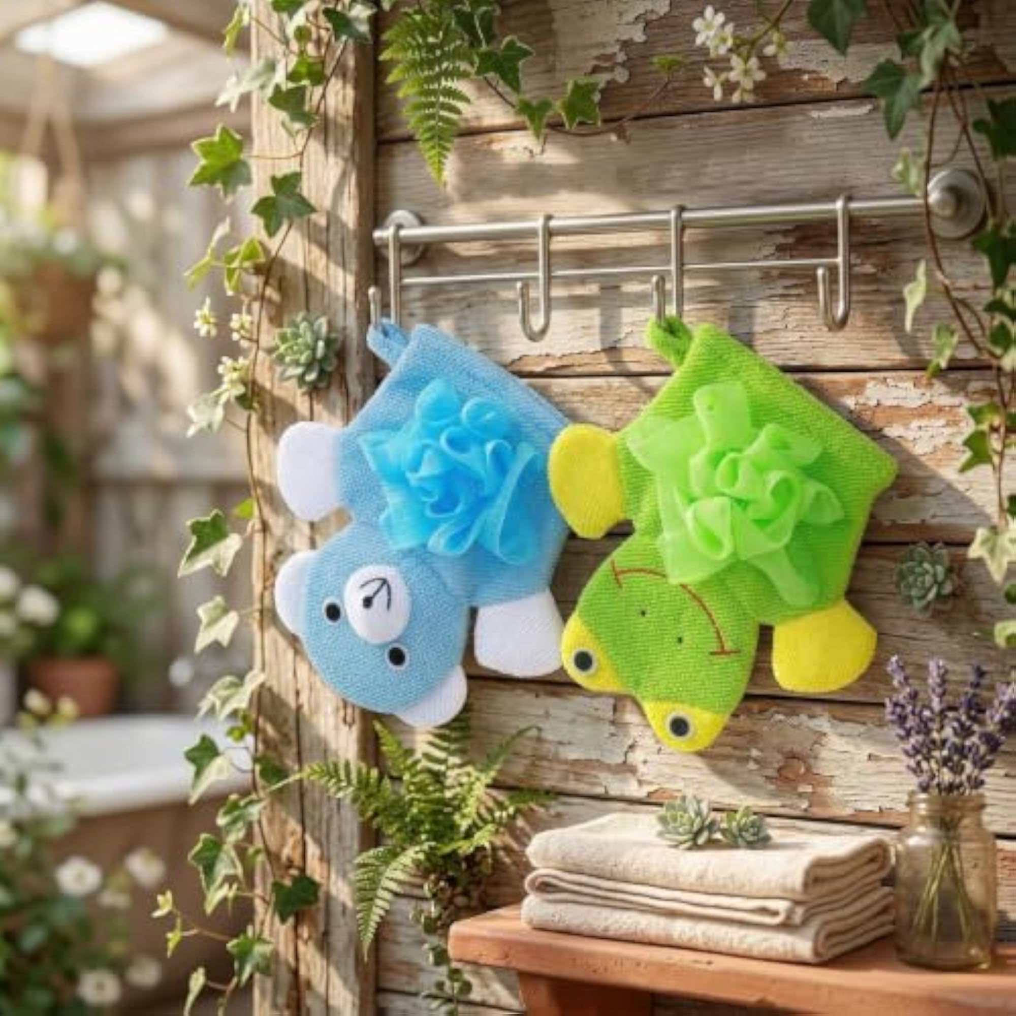 Loofah for Kids, Scrubber for Bathing, Family Bath Time Fun