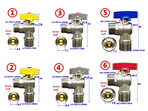 Válvula triangular DN15 de cobre para eliminar fugas e interrupciones de flujo 3