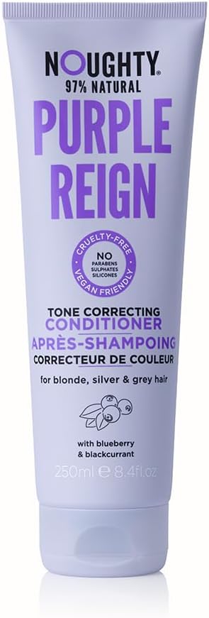 Noughty 97% Natural Purple Reign Tone Correcting Conditioner for Blonde, Grey...