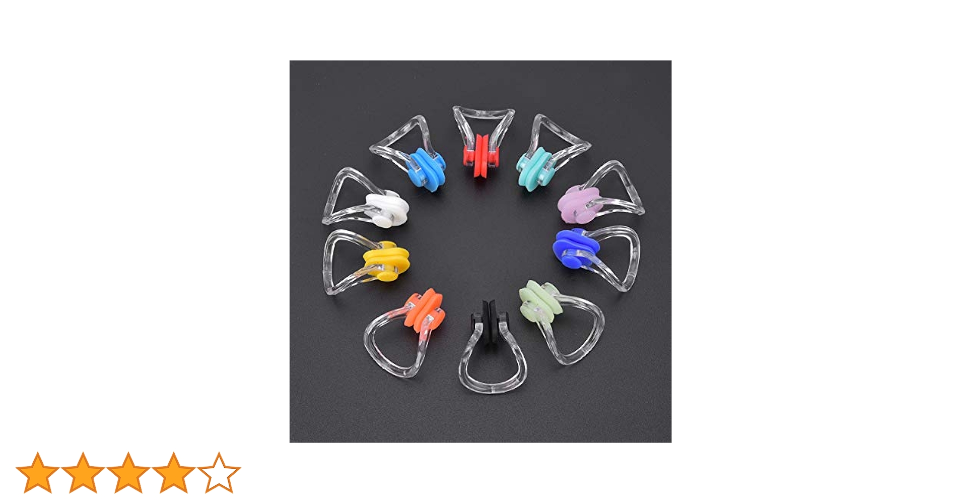 OUKENS Swimming Nose Clip, 20 Pcs 10 Colors Silicone