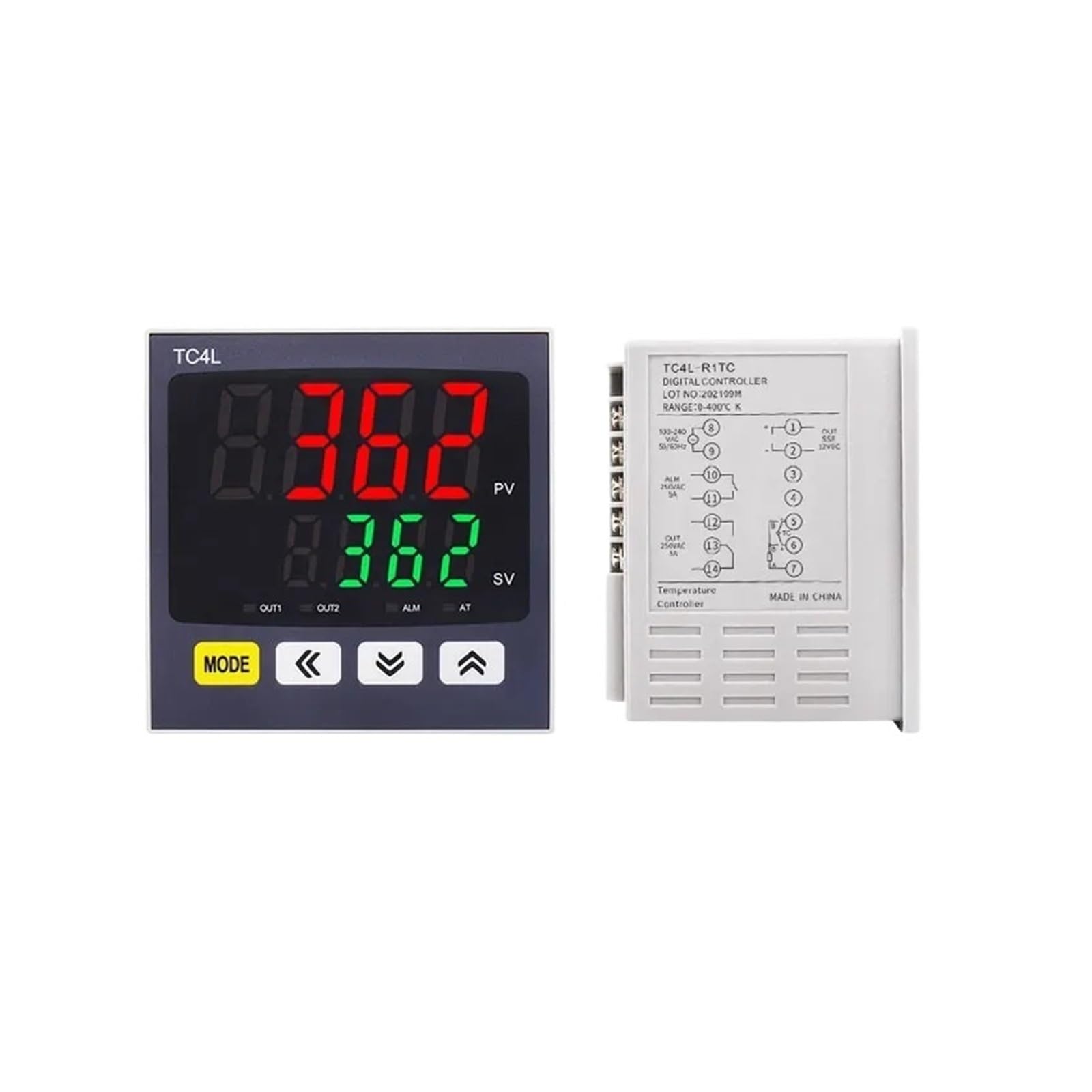 BALYDLUL 1pcsTemperature Controller SSR+RELAY 4-20mA Output Multi Input 72 * 72 Digital Panel Intelligent Instrument Regulator TC4M(4-20mA OPT 1Alm)
