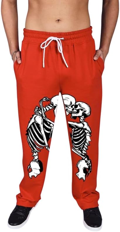 Genzclassic Blue White Side Stripe Jogger Pants for Men with Drawstring Waist