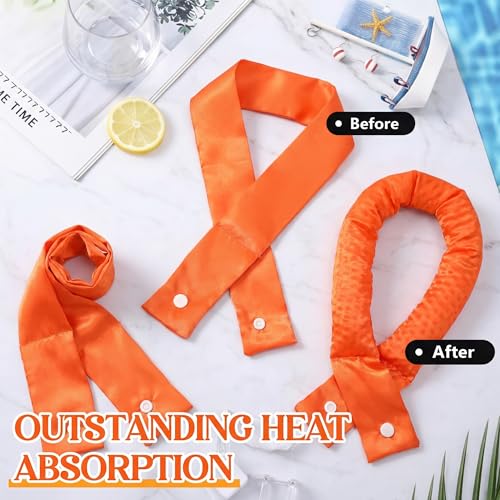 Image of Cozypower 6 Pcs Cooling Neck Wraps with Button Cooling Bandana Neck Cooler Scarf for Hot Weather Ice Neck Wrap Summer Outdoor