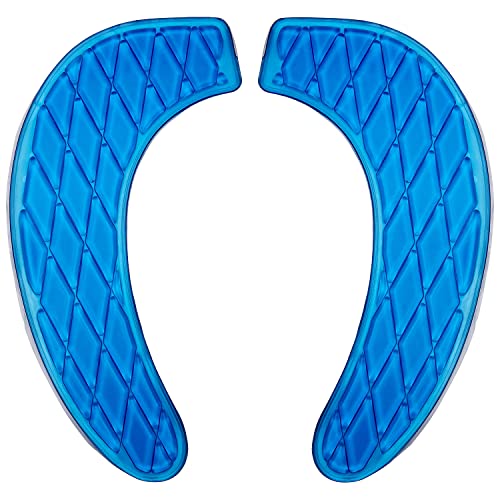 Kindax Gel Toilet Seat Cushion Portable and Washable Toilet Seat Cover Universal with Self-Adesive Design(Blue)