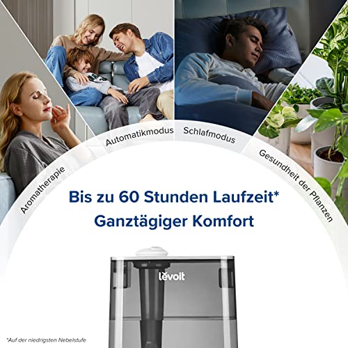 LEVOIT 6L Luftbefeuchter Top-Fill Humidifier Wlan 28dB mit APP & Alexa Steuerung, Auto & Schlafmodus, Ultra Leise 60H… – Bild 5