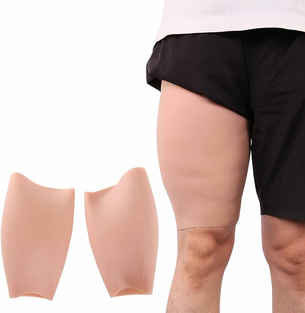 Cuscinetti per Cosce in Silicone Realistico, correttore per Polpacci, Polsini in Silicone indossabili, per Gambe storte o Sottili, 1 Paio